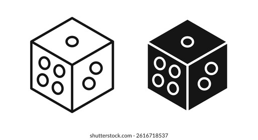 Dice icons set for website design