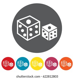 Dice icons set.Vector illustration
