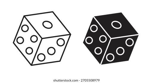 Dice icons for use web design,logo.Symbol illustration.