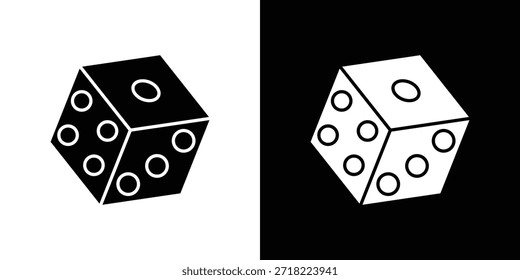 Dice icons. Vector Template Illustration Symbol Pixels Perfect