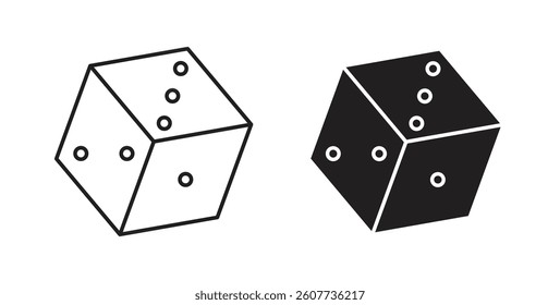 Dice icons vectors graphic designs