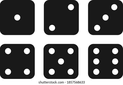 Dice illustration set material / vector