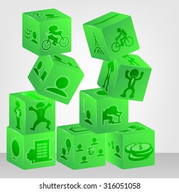 dice illustration simple to edit for design