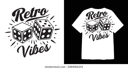 dice illustration for t shirt design