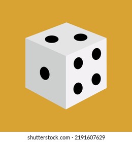 Dice, illustration, vector, edge-to-edge view