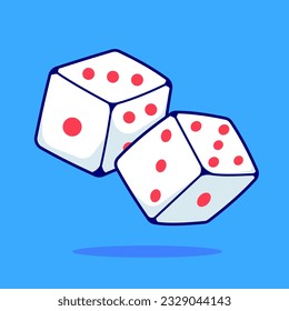 Dice Illustration, Vector, Flat Icon