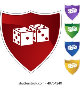 Dice isolated on a background.