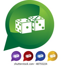Dice isolated on a background.