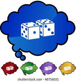 Dice isolated on a background.