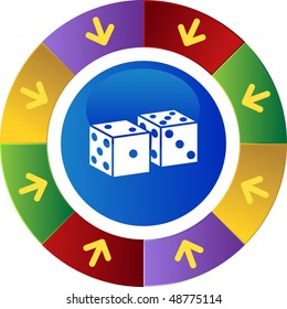 Dice isolated on a background.