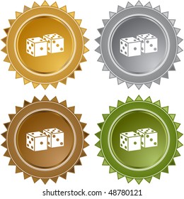 Dice isolated on a background.