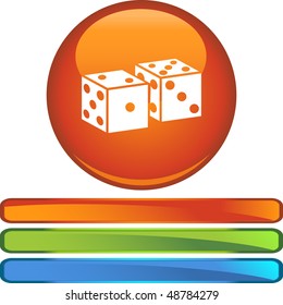 Dice aislado en un fondo.