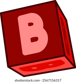 Dice Letter Alphabet Vector B