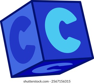 Dice Letter Alphabet Vector C