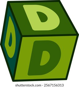 Dice Letter Alphabet Vector D