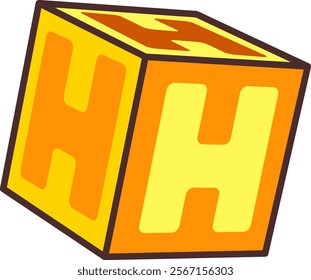 Dice Letter Alphabet Vector H