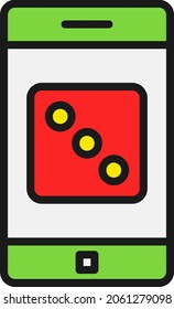 Dice Line Filled Vector Icon Design

