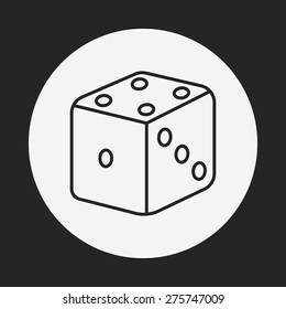 dice line icon