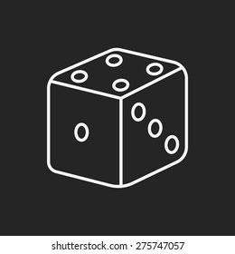 dice line icon