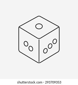 Dice line icon