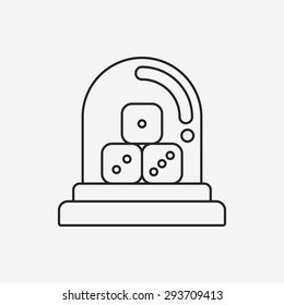 Dice line icon
