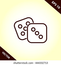 dice line icon