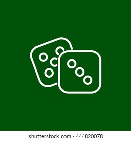 dice line icon