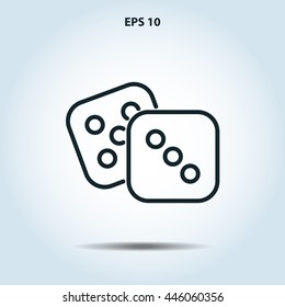 dice line icon
