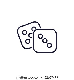 dice line icon