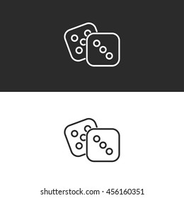 dice line icon