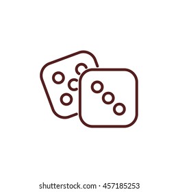 dice line icon
