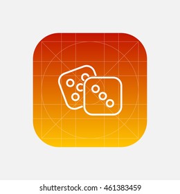dice line icon