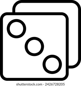 Würfellinien-Symbol-Illustrationsvektor