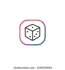 Dice  - Line Vector Icon