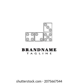 dice logo cartoon icon simple template black modern illustration