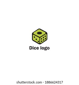 Dice logo color illustration template design vector