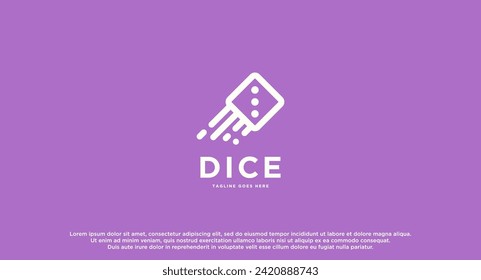 Dice logo design vector inspiration.