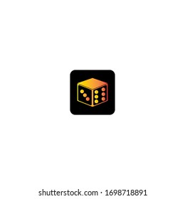 Diseño de icono vectorial de plantilla de logotipo de dados