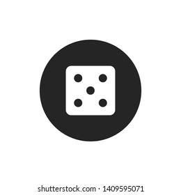 Dice number five vector icon in modern design style for web site and mobile app