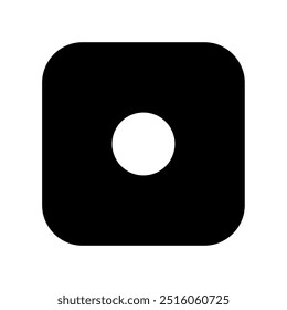 Dice number one. Vector image