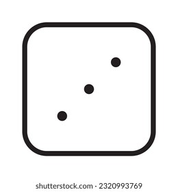 Dice Number Three Icon In Trendy Design Vector Eps 10