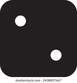 Dice number two icon isolated on white background