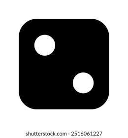 Dice number two. Vector image