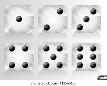 Dice numbers and faces set eps10