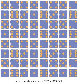 Dice numbers seamless geometric pattern. Vector background.	