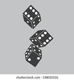 dice on a gray background