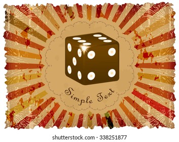 Dice on vintage grunge background