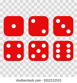 Dice on a white background. Vector illustration