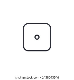 Dice One Icon Vector Illustration Eps