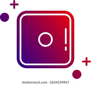 Dice one Line vector Icon Design